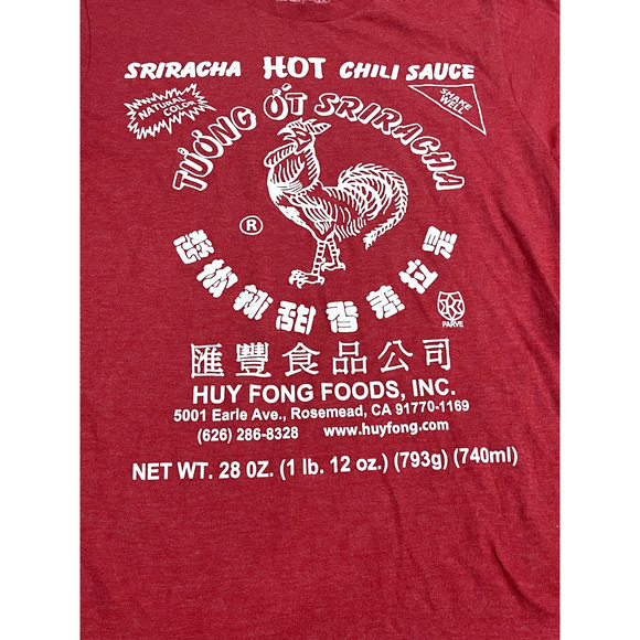 Ripple Junction Sriracha Hot Chili Sauce T-Shirt SMALL - Picture 4 of 5